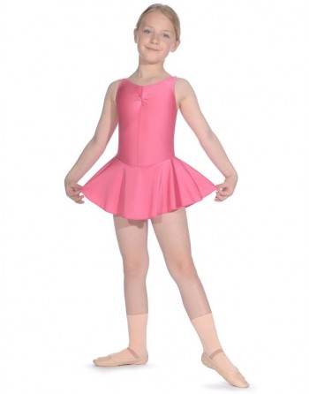 Dětský baletní trikot bez rukávů se sukýnkou