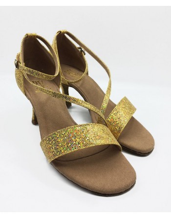 Třpytivé zlaté taneční boty Liliana
